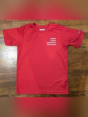 Columbia Youth Medium Red Performance Tee American Flag Graphic Size 10/12